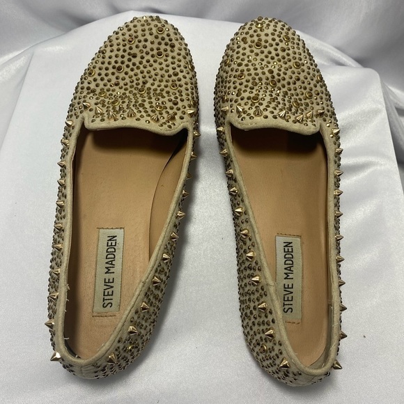 STEVE madden graanite studded slip on grunge ballet flat shoes size 6.5 - Picture 3 of 9
